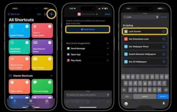 振安苹果14锁屏维修店分享iPhone14升级iOS16.4后如何创建锁屏快捷方式 